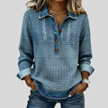 Azucena | Jersey de Punto Trenzado Vintage con Cuello