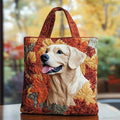 Annora | Bolso Tote Acolchado Labrador y Hojas de Otoño