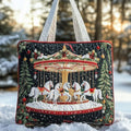 Clematis | Bolso Tote Acolchado Carrusel Navideño