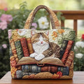 Hebe | Bolso Tote Acolchado Gato Dorado