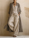 Amelia | Conjunto de Tres Piezas con Chaqueta Larga