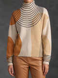 Paloma | Jersey de Cuello Alto con Arcos Color Block