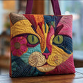 Quenilda | Bolso Tote Acolchado Gato Patchwork